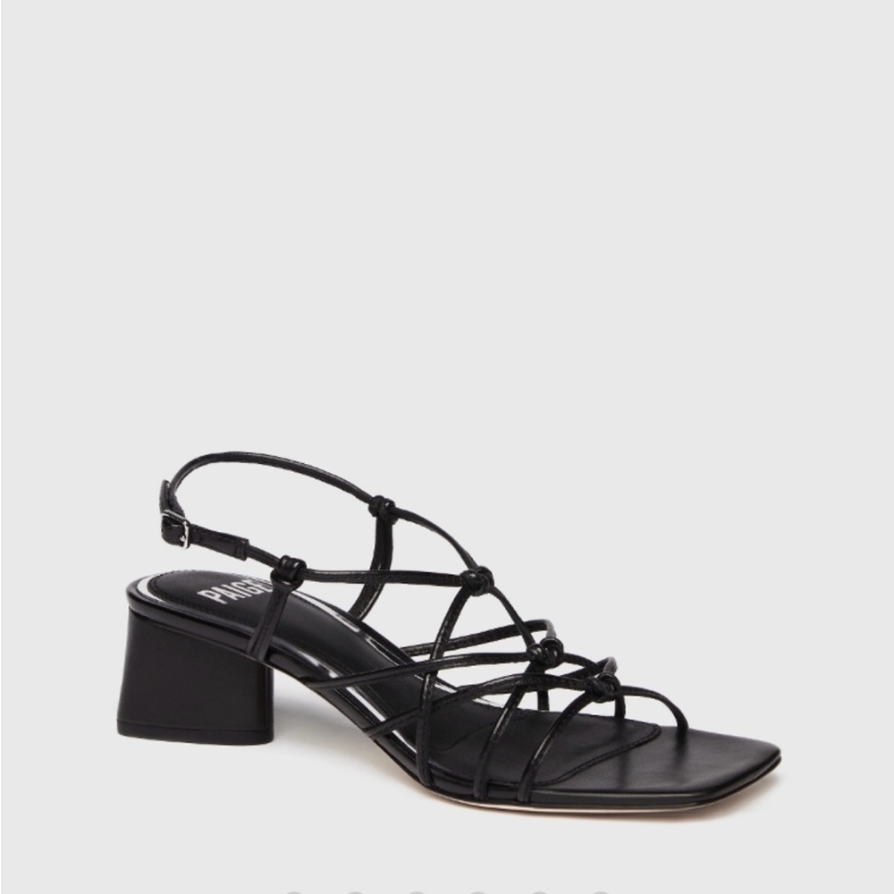 Brand New Paige Gianna Sandal in Black Leather! Comes with box and dust bag.